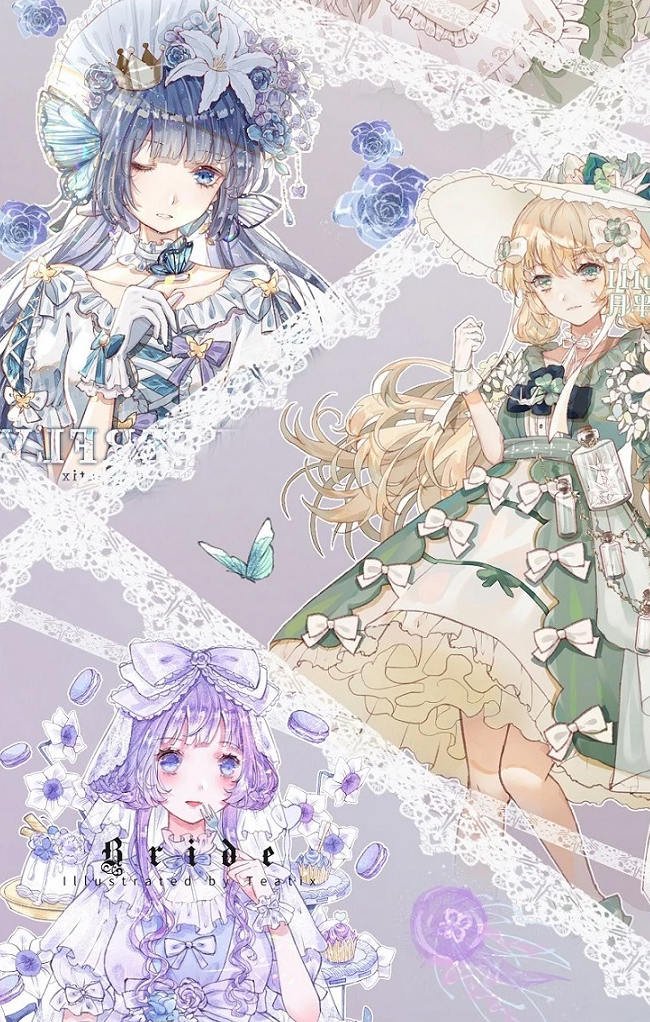 【月半狼叫】商业lolita立绘设计班2019年【画质高清】  第4张