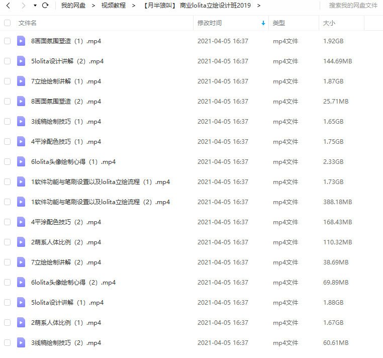 【月半狼叫】商业lolita立绘设计班2019年【画质高清】  第7张