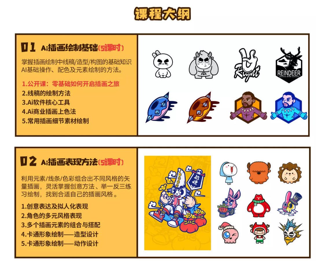 第七期包子王云飞零基础AI商业插画全能班2020年新课(画质高清全套完整)