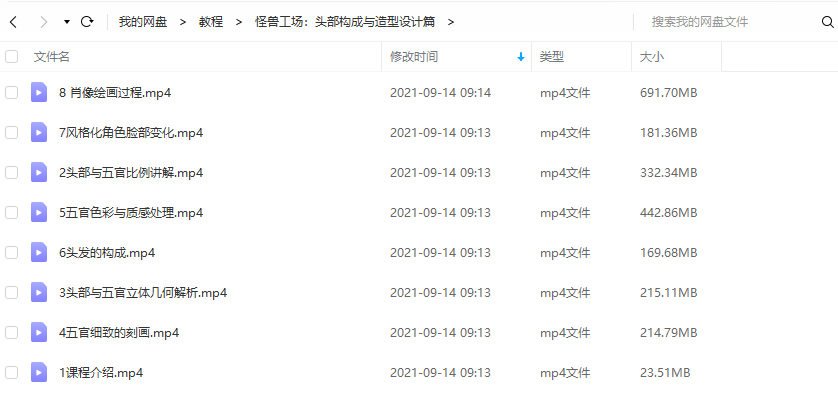 怪兽工厂:头部构成与角色设计篇【画质还行】
