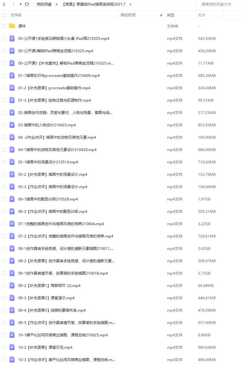 苗桑零基础iPad插画系统班2021年7月结课【画质高清有课件素材】  第6张