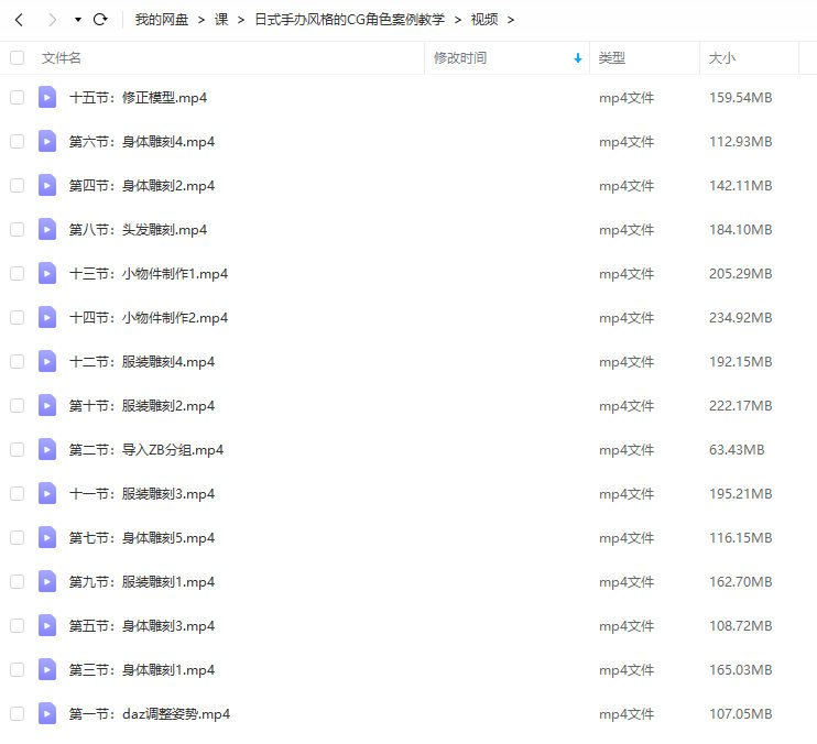 日式手办风格的CG角色案例教学