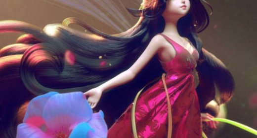 小花仙子风格化三维静帧全流程案例教学