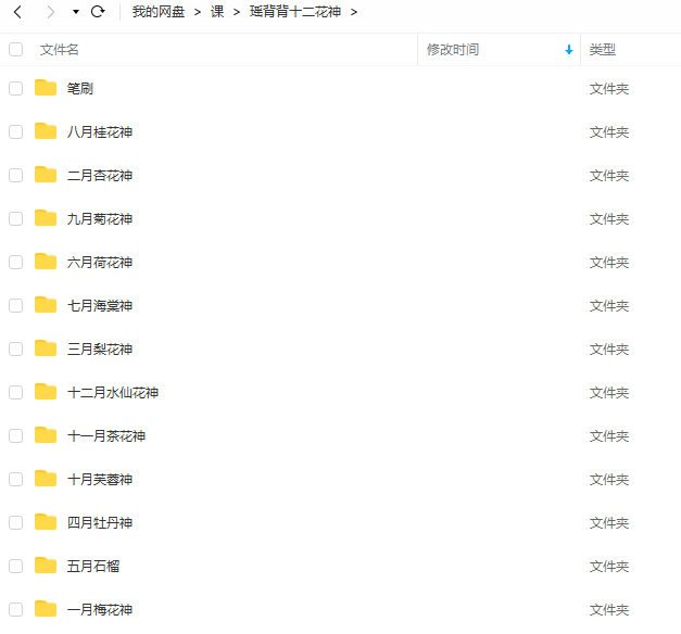 瑶背背十二花神 古风水彩插画课  第2张