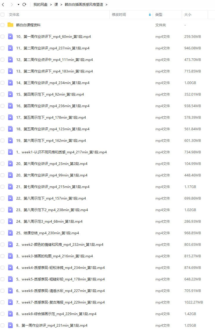鲸字号韩白白插画质感风格塑造第5期视频课程
