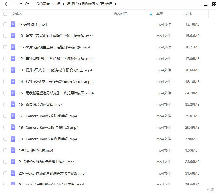 绳探长ps调色修图入门到精通