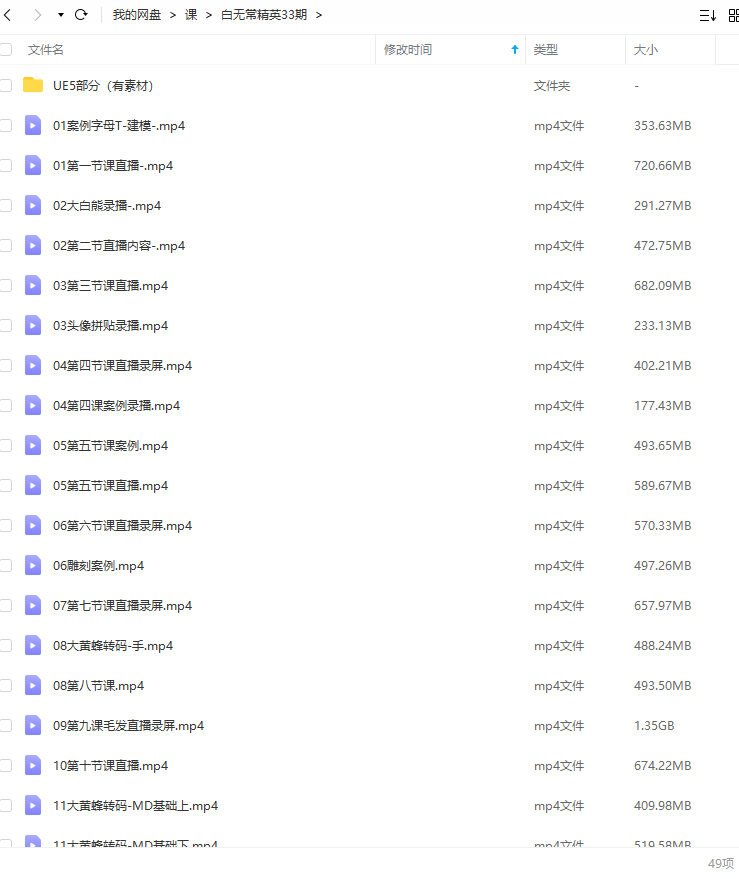白无常精英班第33期C4DR25+UE5