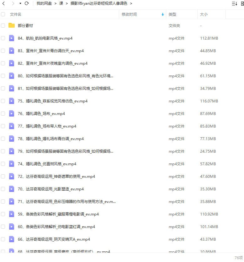 摄影师ryan达芬奇短视频人像调色课程
