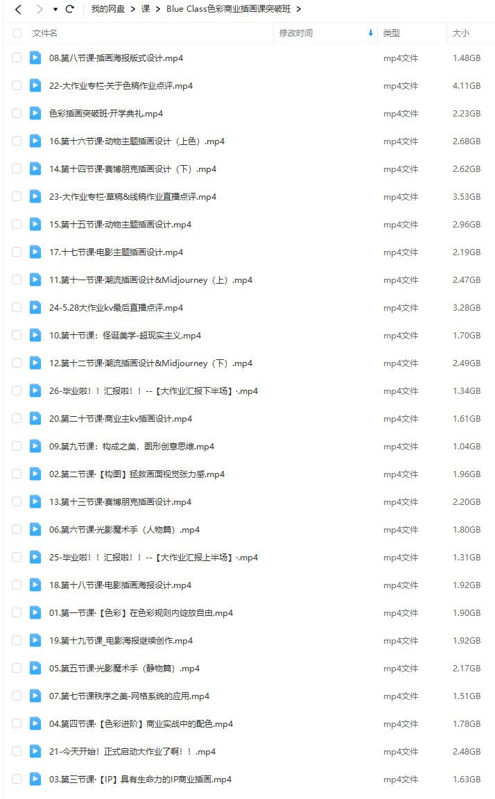 Blue Class色彩商业插画课程突破班2023