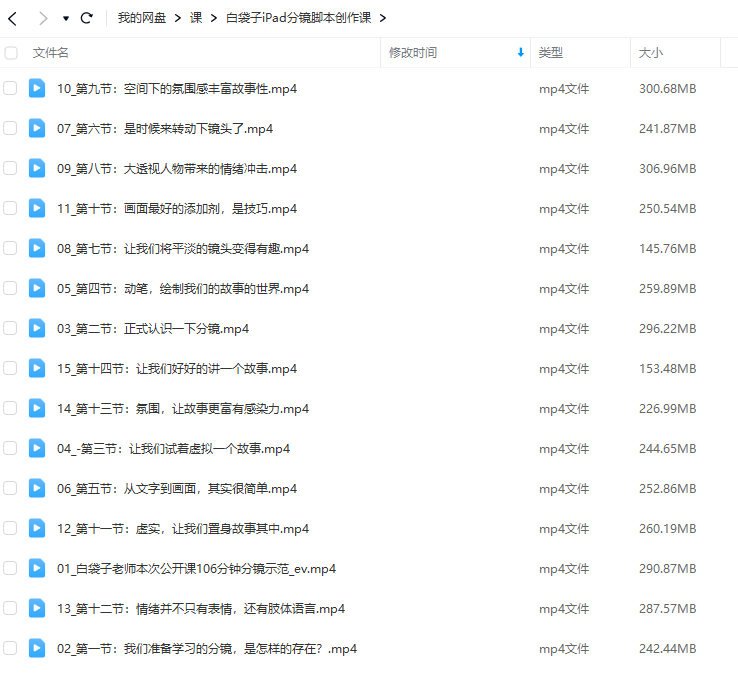 白袋子iPad分镜脚本创作课