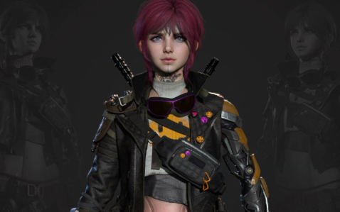 赛博风格次世代游戏角色全流程教学课