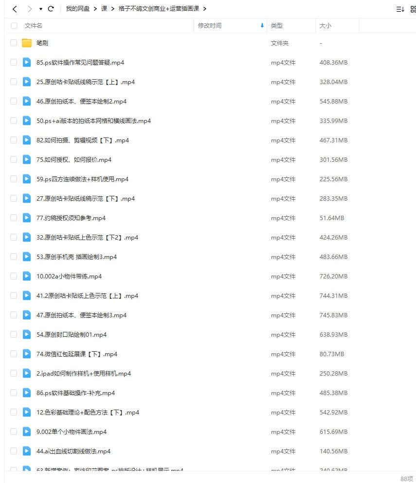 格子不鸽文创商业+运营插画课