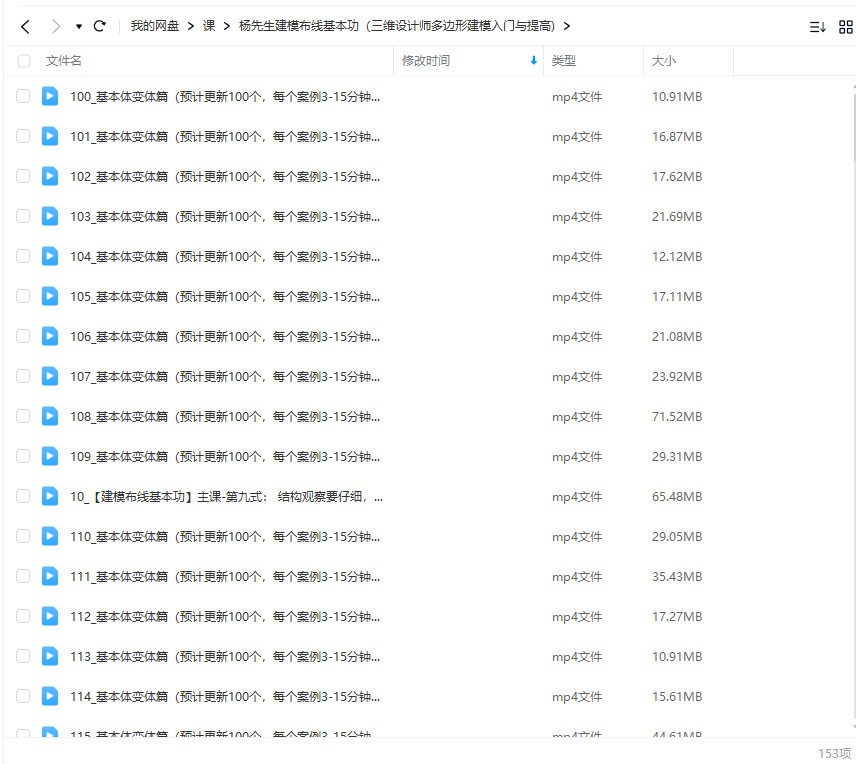 杨先生C4D建模布线基本功课程
