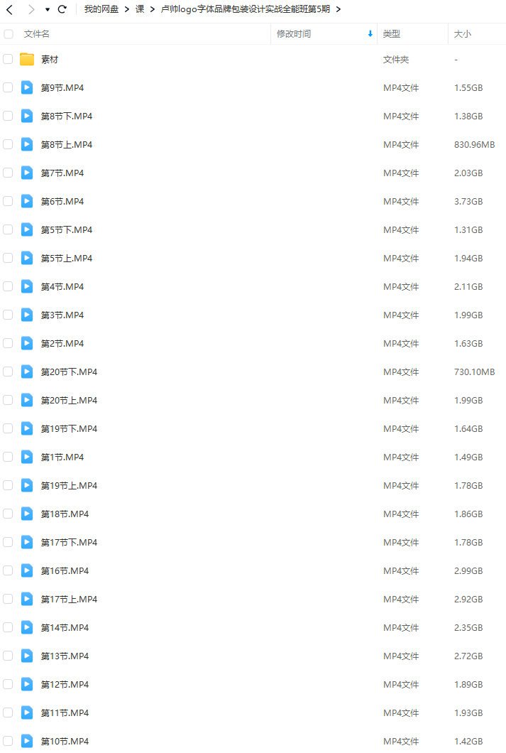 卢帅logo字体品牌包装设计实战班第5期  第2张