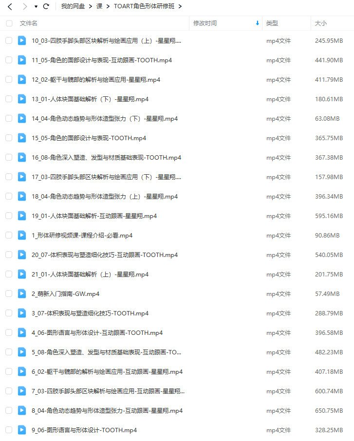 TOART角色形体研修班  第2张