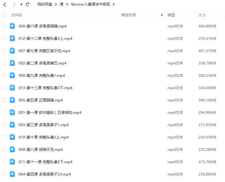 与snow人像厚涂中级班  第2张